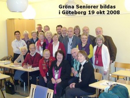 Gröna Seniorer bildas okt 2008 i Göteborg